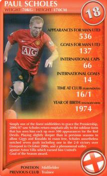 2008 Top Trumps Specials Manchester United #NNO Paul Scholes Front