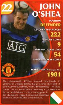 2010 Top Trumps Specials Manchester United #NNO John O'Shea Front