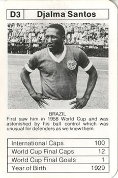 1977-78 Ace Sporting Aces Bobby Charlton World Cup Aces #D3 Djalma Santos Front