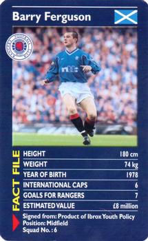 2001 Top Trumps Rangers #NNO Barry Ferguson Front