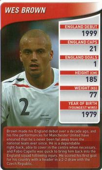 2009 Top Trumps England Football Stars #NNO Wes Brown Front