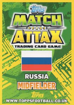 2014 Topps Match Attax World Stars #201 Alan Dzagoev Back