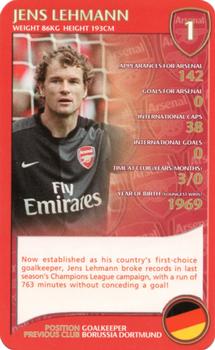 2007 Top Trumps Specials Arsenal #NNO Jens Lehmann Front