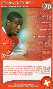 2007 Top Trumps Specials Arsenal #NNO Johan Djourou Front