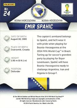 2014 Panini Prizm FIFA World Cup Brazil #24 Emir Spahic Back