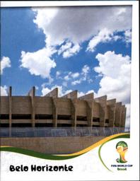 2014 Panini FIFA World Cup Brazil Stickers #9 Estadio Mineirao Front