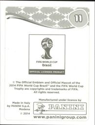 2014 Panini FIFA World Cup Brazil Stickers #11 Estadio Nacional Mane Garrincha Back