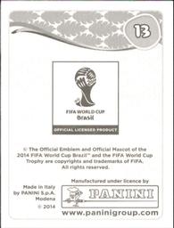 2014 Panini FIFA World Cup Brazil Stickers #13 Arena Pantanal Back