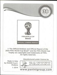 2014 Panini FIFA World Cup Brazil Stickers #38 Marcelo Back