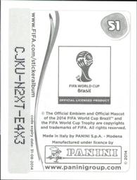 2014 Panini FIFA World Cup Brazil Stickers #51 Hrvatska Logo Back