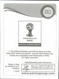 2014 Panini FIFA World Cup Brazil Stickers #54 Darijo Srna Back