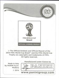 2014 Panini FIFA World Cup Brazil Stickers #56 Ivan Strinic Back