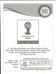 2014 Panini FIFA World Cup Brazil Stickers #73 Rafael Marquez Back