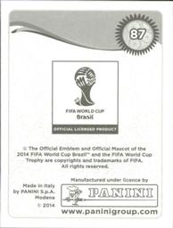 2014 Panini FIFA World Cup Brazil Stickers #87 Raul Jimenez Back