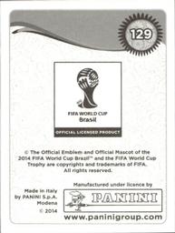 2014 Panini FIFA World Cup Brazil Stickers #129 Jasper Cillessen Back