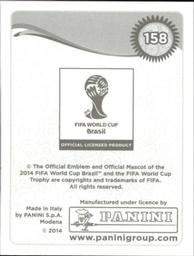 2014 Panini FIFA World Cup Brazil Stickers #158 Marcelo Diaz Back