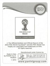 2014 Panini FIFA World Cup Brazil Stickers #170 Mark Milligan Back