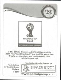 2014 Panini FIFA World Cup Brazil Stickers #171 Ivan Franjic Back