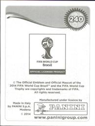 2014 Panini FIFA World Cup Brazil Stickers #240 Didier Drogba Back