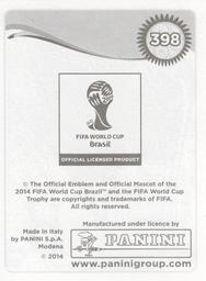 2014 Panini FIFA World Cup Brazil Stickers #398 Maynor Figueroa Back