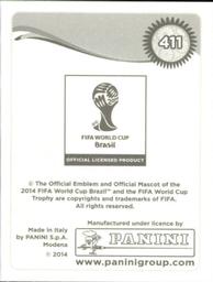 2014 Panini FIFA World Cup Brazil Stickers #411 Carlo Costly Back