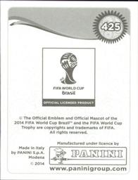 2014 Panini FIFA World Cup Brazil Stickers #425 Angel di Maria Back