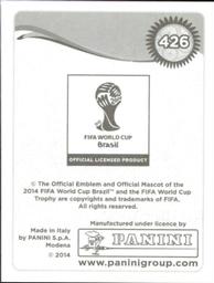 2014 Panini FIFA World Cup Brazil Stickers #426 Ezequiel Lavezzi Back