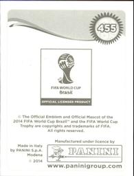 2014 Panini FIFA World Cup Brazil Stickers #455 Hossein Mahini Back