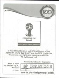 2014 Panini FIFA World Cup Brazil Stickers #568 Toby Alderweireld Back
