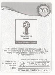 2014 Panini FIFA World Cup Brazil Stickers #589 Djamel Mesbah Back