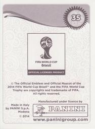 2014 Panini FIFA World Cup Brazil Stickers #35 Thiago Silva Back