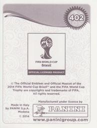 2014 Panini FIFA World Cup Brazil Stickers #402 Arnold Peralta Back