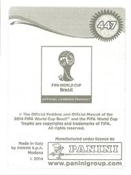 2014 Panini FIFA World Cup Brazil Stickers #447 Izet Hajrovic Back