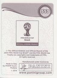 2014 Panini FIFA World Cup Brazil Stickers #553 DaMarcus Beasley Back