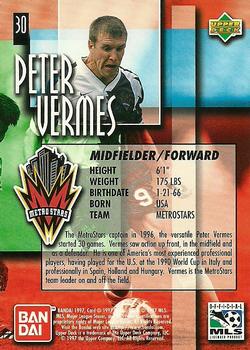 1997 Upper Deck MLS #30 Peter Vermes Back