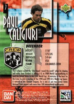 1997 Upper Deck MLS #7 Paul Caligiuri Back