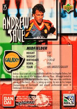 1997 Upper Deck MLS - Gold #25 Andrew Shue Back