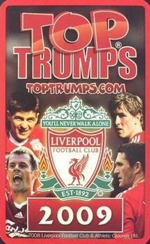 2009 Top Trumps Specials Liverpool #NNO David N'Gog Back