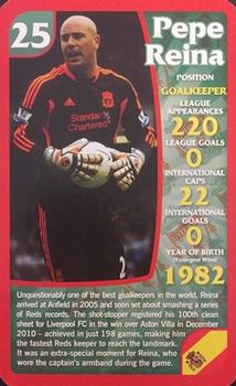 2012 Top Trumps Specials Liverpool #NNO Pepe Reina Front