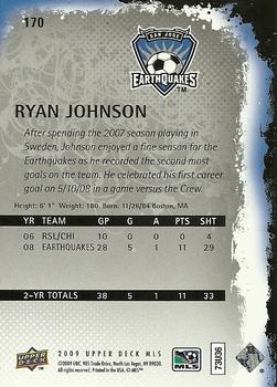 2009 Upper Deck MLS #170 Ryan Johnson Back