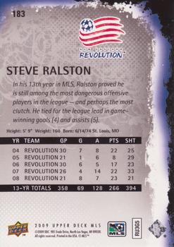 2009 Upper Deck MLS #183 Steve Ralston Back
