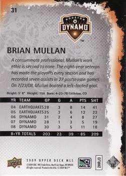 2009 Upper Deck MLS #31 Brian Mullan Back