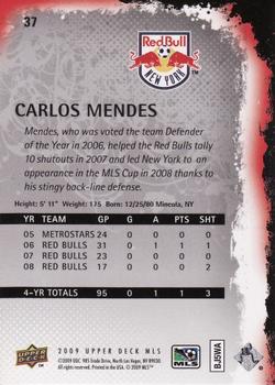 2009 Upper Deck MLS #37 Carlos Mendes Back
