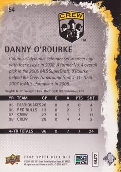 2009 Upper Deck MLS #54 Danny O'Rourke Back