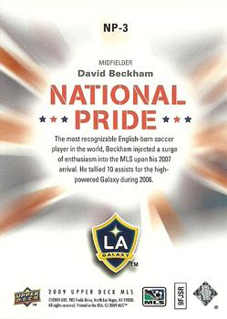 2009 Upper Deck MLS - National Pride #NP-3 David Beckham Back