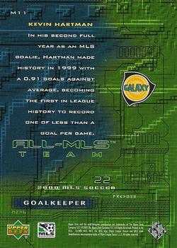 2000 Upper Deck MLS - All-MLS Team #M11 Kevin Hartman Back