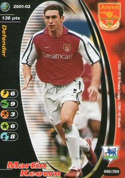 2001 Wizards Football Champions Premier League 2001-2002 #5 Martin Keown Front