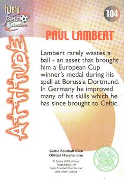 2000 Futera Fans Selection Celtic - Foil #104 Paul Lambert Back