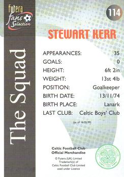 2000 Futera Fans Selection Celtic - Foil #114 Stewart Kerr Back