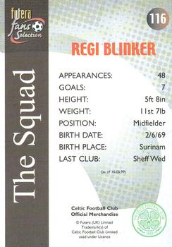 2000 Futera Fans Selection Celtic - Foil #116 Regi Blinker Back